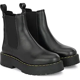 Black Women’s Vegan Leather Chelsea Boots 63761