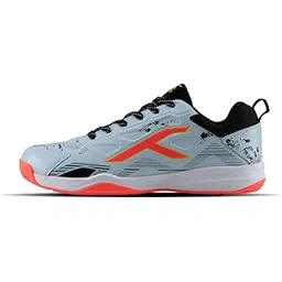 Blade Armor Badminton Shoes (Non Marking) |Indoor Sports | Lightweight & Breathable | Airflow Mesh Upper | X-Cushion Midsole | Active Grip Outsole | Heel Support (White/Blue/Lime; 8 UK)