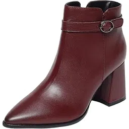 Block Boots for Women & Girls, Fashionable Beautiful, Long Lasting Material, Comfortable Lightweight Casual Boots, Stylish Footwear, Party & Formal Occasions, Block Heel Boot for Women