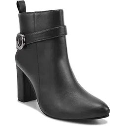 Block Heel Black Ankle Boots