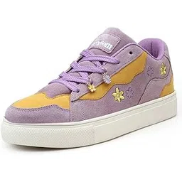 Blossom Women’s Sneakers – Genuine Leather Casual Shoes with Floral Accents & Metal Lace Charms | High-Energy Colorways | All-Season Comfort & Style