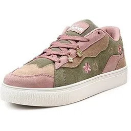 Blossom Women’s Sneakers – Genuine Leather Casual Shoes with Floral Accents & Metal Lace Charms | High-Energy Colorways | All-Season Comfort & Style