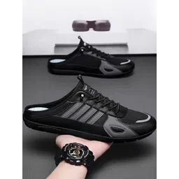 Blue Pop Men Perforations Slip-On Sneakers