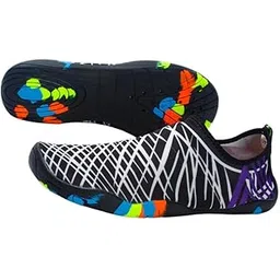 BNF® Water Shoes Barefoot Quick-Dry Beach Socks for Surf Black White 25.5x10cm | Golf Club Grips | Golf Club Components | Golf