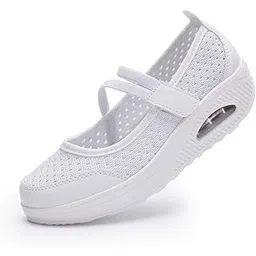 Boat Sole Nurse Shoes, Women's, Diet Shoes, Thick Sole Sneakers, Posture Correction, Diet, Beautiful Legs, Lightweight, Lace-Up, Walking Shoes, Nurse, Work Shoes, Easy to Walk and No