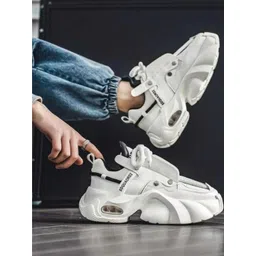 Boizok Men White Chunky Sneakers