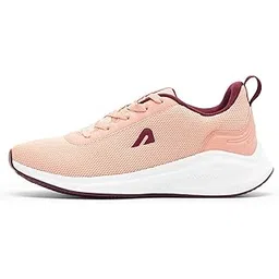 Boldfit Running Shoes for Women Training Shoe Sports Shoes for Women Anti Slip Shoes for Girls with Soft Sole Extra Grip Gym Shoe for Ladies Workout Woman Sports Shoe Peach Red UK 6