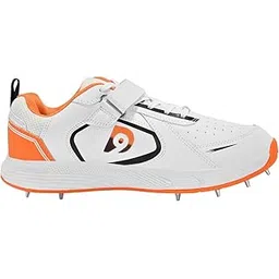 Bolt Men Bowling Spikes Cricket Shoe White Orange