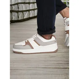 Bond Street Men Colourblocked PU Sneakers