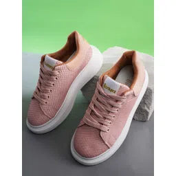 Bonkerz Women Lace-Ups Textured Sneakers