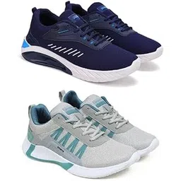Breathable Running Shoes for Men – Casual Sports Pack of 2 Multi