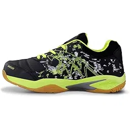 Breeze Badminton Shoes for Men | Non Marking Badminton Shoes | Lightweight & Durable Badminton Shoes | Also Perfect for Squash, Table Tennis, Volleyball, Basketball & Indoor Sports Black
