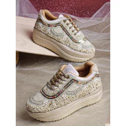 BRIDAL GLITTERY EMBROIDERY WEDDING AND PARTY SNEAKERS For Women