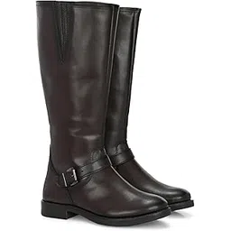 Brown women mild Heel Knee Boots 64480