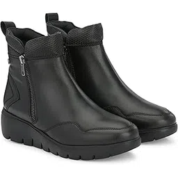 Brown Women Vegan Leather Ankle Boots 60295