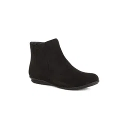 Bruno Manetti Women Black Leather Flat Boots