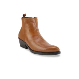 Bruno Manetti Women Tan Brown Solid Heeled Boots