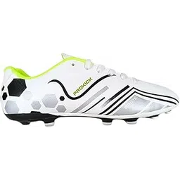 Brute Football Studs for Men/Sports and Soccer/Comfortable and Lightweight PVC Synthetic Leather Upper TPU Sole and Superior Grip Soccer Stud Shoes Men's Football Shoe White/Green