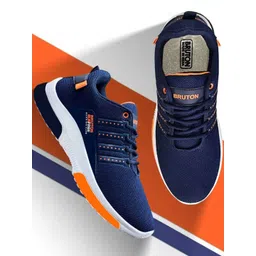 Bruton Men Textured Round Toe Lace Ups Sneakers