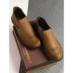 Buckaroo Men Tan Brown Solid Vegan Leather Sneakers