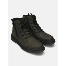 Bugatti Men Round Toe Lace-Ups Chelsea Boots