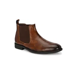 BUSKINS Men Round Toe Chelsea Boots