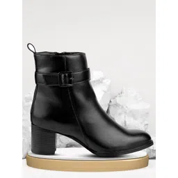 Bxxy Ankle Zipper Boots With Heels
