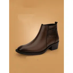 Bxxy Men 2 Inch Height Increasing High Heel Ankle Chelsea Boots