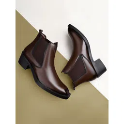 Bxxy Men 2 Inch Height Increasing High Heel Ankle Chelsea Boots