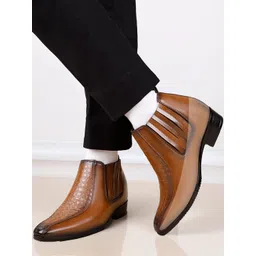 Bxxy Men 9 Cm Hidden Height Increasing Block-Heeled Chelsea Party Boot