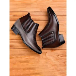 Bxxy Men 9 Cm Hidden Height Increasing Block-Heeled Chelsea Party Boot