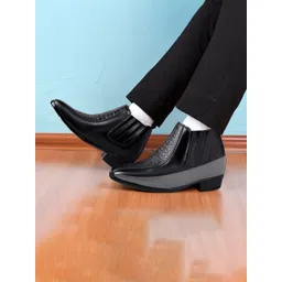 Bxxy Men 9 Cm Hidden Height Increasing Block-Heeled Chelsea Party Boot