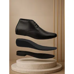 Bxxy Men 9 Cm Hidden Height Increasing Casual Block-Heeled Regular Boots