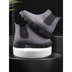 Bxxy Men Block-Heeled Casual Chelsea Boots