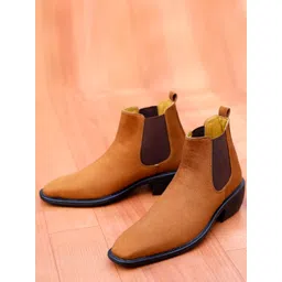 Bxxy Men Block-Heeled Chelsea Elevator Boots