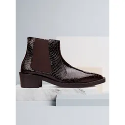 Bxxy Men Casual Textured Chelsea Boots