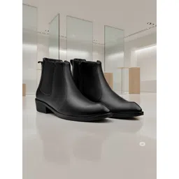 Bxxy Men Classic Solid Ankle-Length Chelsea Boots