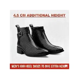 Bxxy Men Crocodile Ankle Round Toe Zip Regular Boots