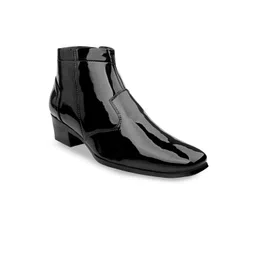 Bxxy Men Heel Height Increasing Casual Party Wear Zip boot On Cuban Sole