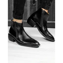Bxxy Men Heel Height Increasing Elevator Zipper Boots