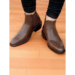 Bxxy Men Height Increasing Block-Heeled Chelsea Boots