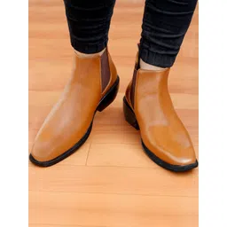 Bxxy Men Height Increasing Block-Heeled Chelsea Boots