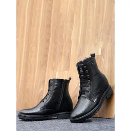 Bxxy Men Hidden Elevator Formal Lace-up Ankle Length Boot