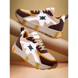 Bxxy Men Lace-Ups Running Mid-Top Non-Marking Shoes