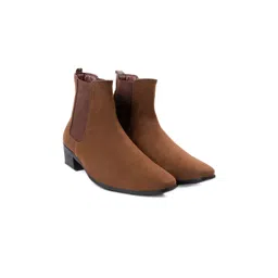 Bxxy Men Mid Top Block-Heel Elevator Chelsea Boots