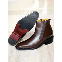 Bxxy Men Mid Top Block-Heel Formal Elevator Boots