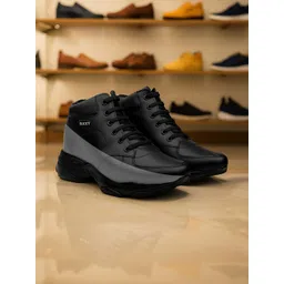 Bxxy Men Platform-Heeled Lace-up Ankle Boots