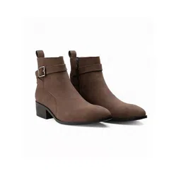 Bxxy Men Pointed Toe Zip Regular Boots