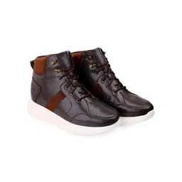Bxxy Men Round Toe Lace-Ups Mid-Top Sneakers