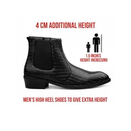 Bxxy Men Textured Block-Heeled Chelsea Boots